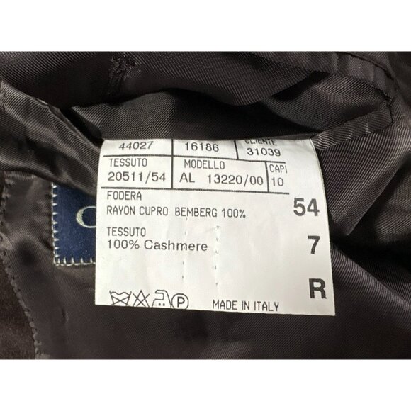 CANALI 100% Cashmere Jacket Blazer Sport Coat sz 54 R color brown made in Italy - Picture 6 of 11